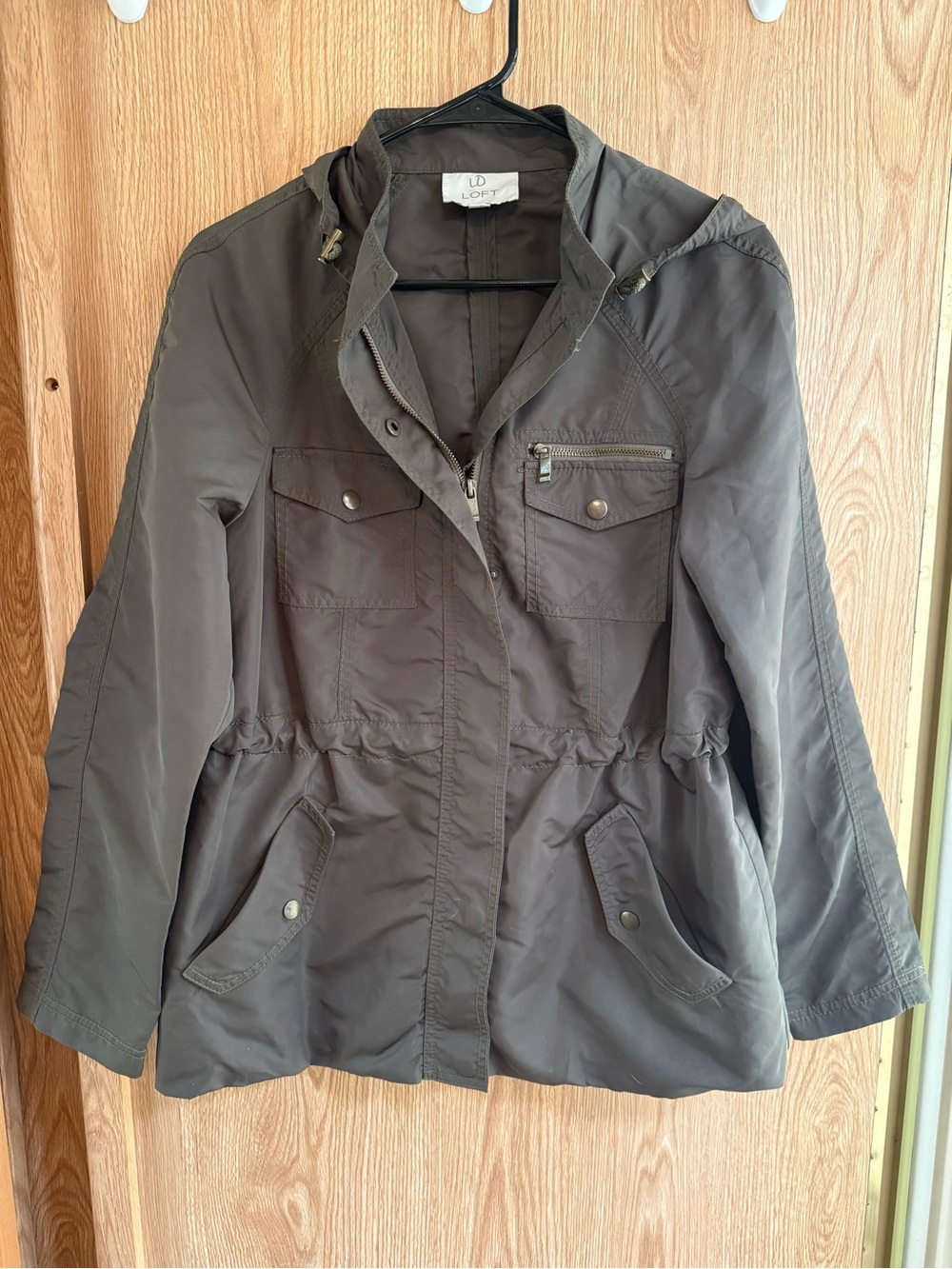 Ann Taylor LOFT Olive Green Utility Anorak Jacket